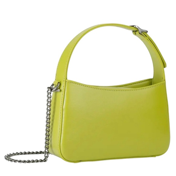Kurt Geiger Lime Green Leather Shoulder Bag - Picture 2 of 6
